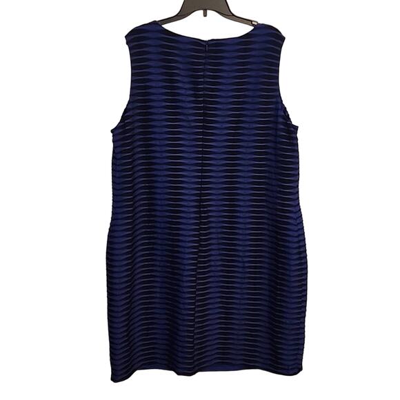 Calvin Klein Blue/Black Sheath Dress, 20W - Picture 7 of 7